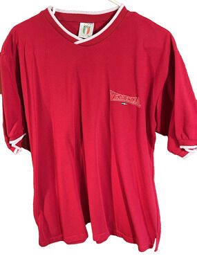 Venezia Italia Bellini T-Shirt Men XL Red V-Neck Short Sleeve